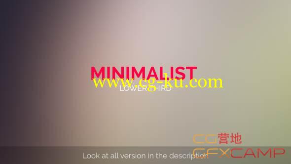 AE模板-扁平简洁人名字幕条 VideoHive Minimalist Lower Third的图片1