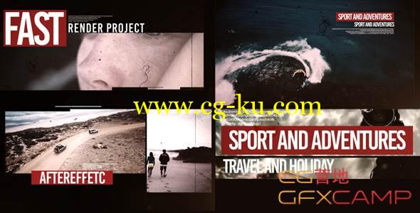 AE模板-电影风格开场照片视频展示 VideoHive Dynamic Slide V2的图片1