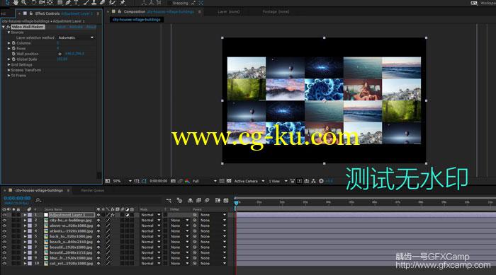AE视频照片墙插件 DigiEffects Video Wall V1.0 For AE CS6-CC 2015 Win一键安装破解版的图片2