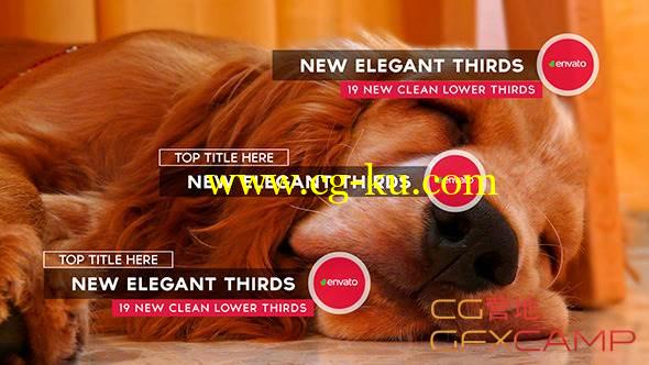AE模板-质感圆圈新闻人名字幕条 VideoHive New Elegant Thirds的图片1
