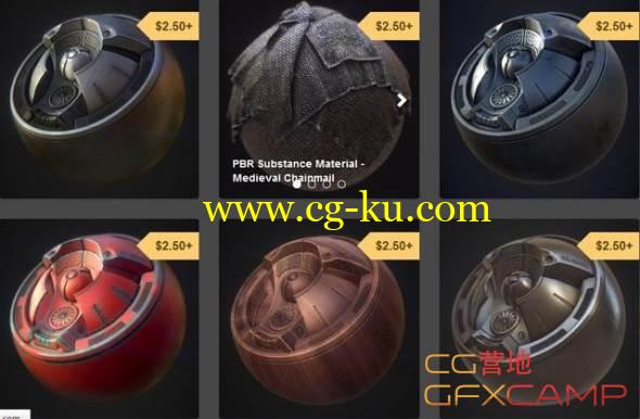 Substance钢铁质感材质纹理 Gumroad – Substances Stencil Baker by Pawel Lyczkowski的图片1