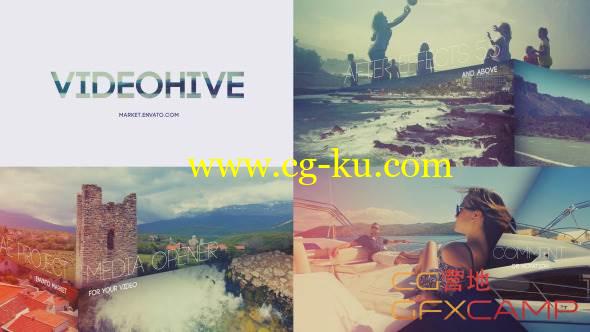 AE模板-简洁分屏照片视频展示 VideoHive Clean Intro的图片1