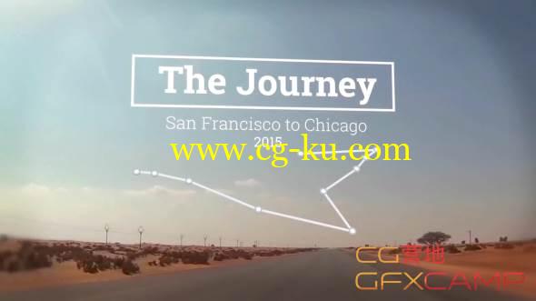 AE模板-旅游路线指示视频照片展示 Motion Array – The Journey Map Slideshow的图片1
