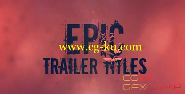 AE模板- 史诗震撼文字破碎开场宣传片 VideoHive Epic Trailer Titles的图片1