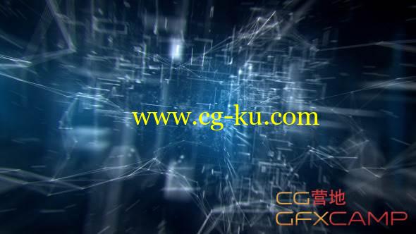 AE模板-高科技点线plexus冲击汇聚 VideoHive Futuristic Hi Tech Logo Reveal的图片1