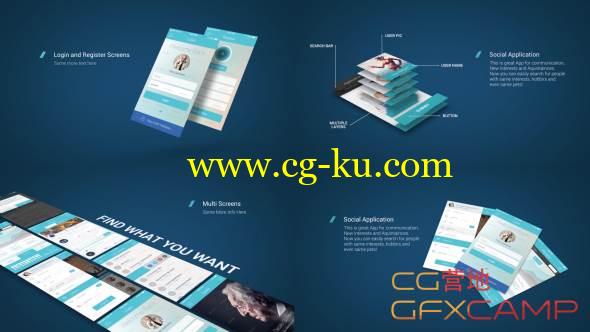AE模板-手机APP商品信息图片展示 VideoHive App Presentation Mockup Kit的图片1