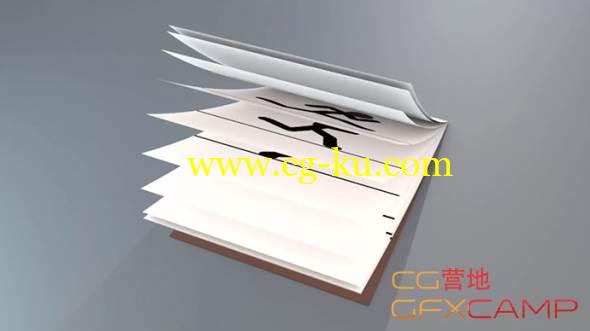 C4D翻书教程 Cinema 4D – Create An Animated Flip Book的图片1