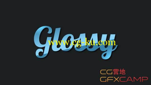 AE文字过光走光效果教程 Adding A Glossy Look To Your Logo的图片1