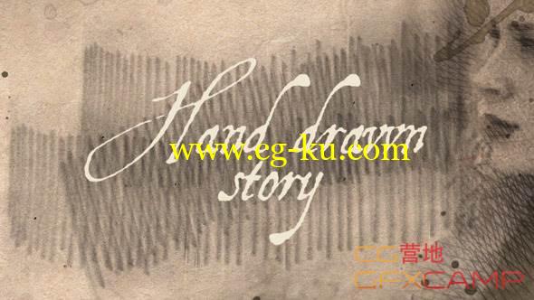 AE模板-铅笔手绘素描泼墨定格展示 VideoHive Hand Drawn Story的图片1