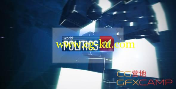 AE模板-三维立体空间方块政治新闻开场 VideoHive News Program Opener的图片1