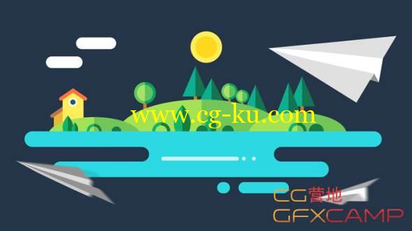 C4D添加扁平化三维元素MG动画教程 Flat Design Animation Tutorial的图片1