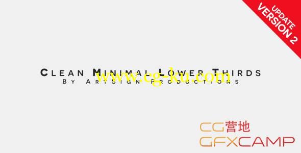 AE模板-简洁清新人名字幕条信息框 VideoHive Clean Minimal Lower Thirds的图片1