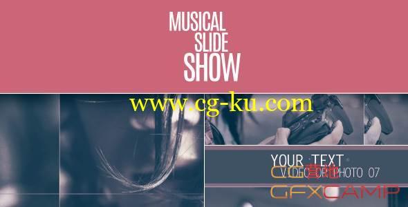 AE模板-微软分屏画面风格效果图片展示 VideoHive Musical Slideshow的图片1