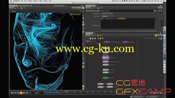 3D模型线条描边拖尾动画教程 Houdini Swirly trails的图片1