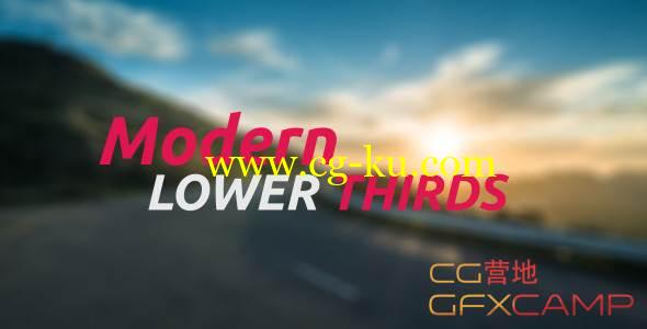 AE模板-简洁时尚变化线条路径人名字幕条 VideoHive Modern Lower Thirds的图片1