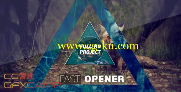 AE模板-时尚动感开场 VideoHive Fast Glitch Opener的图片1