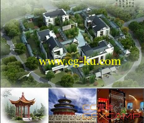 中国古建苏州园林3D模型(3DS MAX格式)的图片1