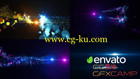 AE模板-多彩漂亮光线粒子拖尾Logo文字展示 VideoHive Elegant Particle Logo的图片1