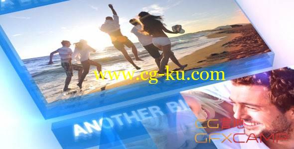 AE模板-玻璃质感挤出时尚图片展示 VideoHive Glass Extrude的图片1