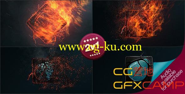 炫酷燃烧Logo文字 VideoHive Burning Logo Reveal的图片1