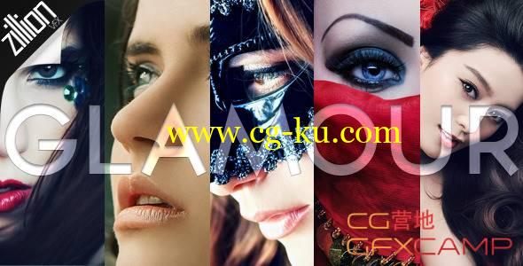 AE模板-画面分割拼贴时尚图片展示 VideoHive Glamour的图片1