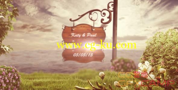 AE模板-浪漫海洋波浪相框漂流婚礼照片展示 VideoHive Wedding的图片1