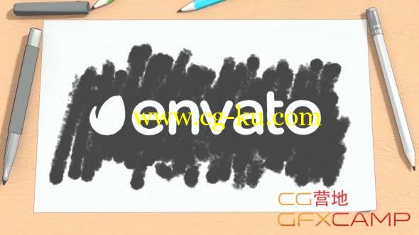AE模板-卡通渲染笔刷素描风格Logo文字展示 VideoHive Cartoon Sketch Logo Reveal的图片1