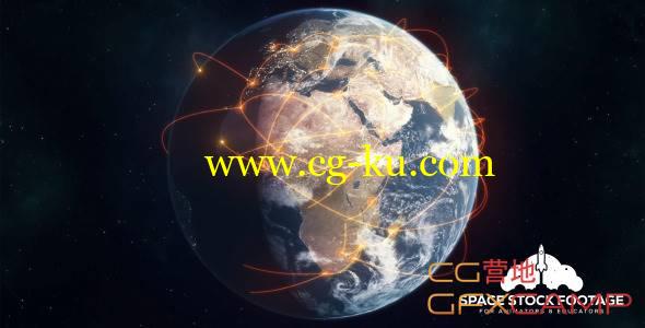 VideoHive高科技地球位置地点连线动画高清视频素材 Global Network的图片1