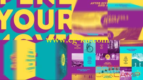 AE模板-微软风格方块旋转照片展示开场 VideoHive Fast Opener的图片1