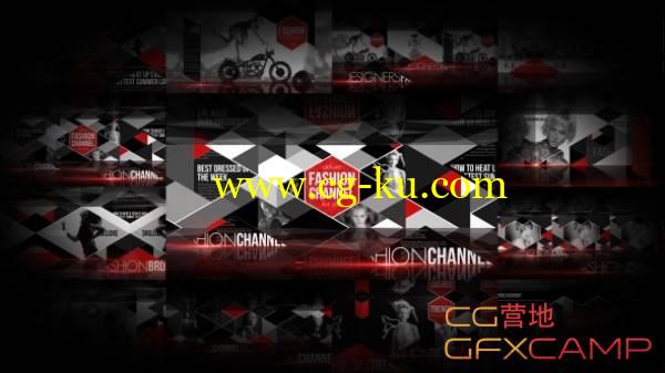 AE模板-多边形网格风格装饰时尚栏目包装展示 VideoHive Fashion Broadcast Package的图片1