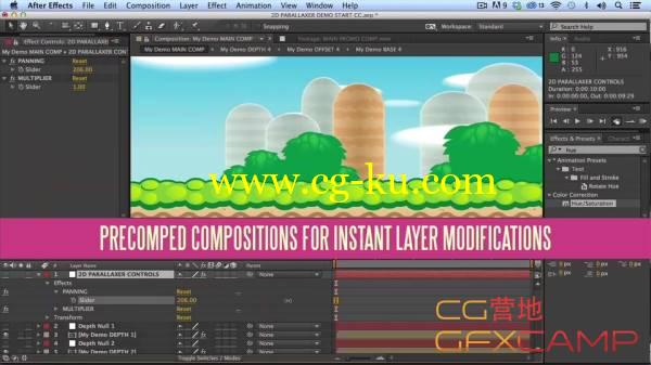 AE场景摄像机平移动画运动脚本 VideoHive 2D Parallaxer + 使用教程的图片1