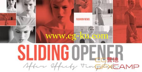 AE模板-画面分割时尚清晰图片滑动展示 VideoHive Sliding Opener的图片1