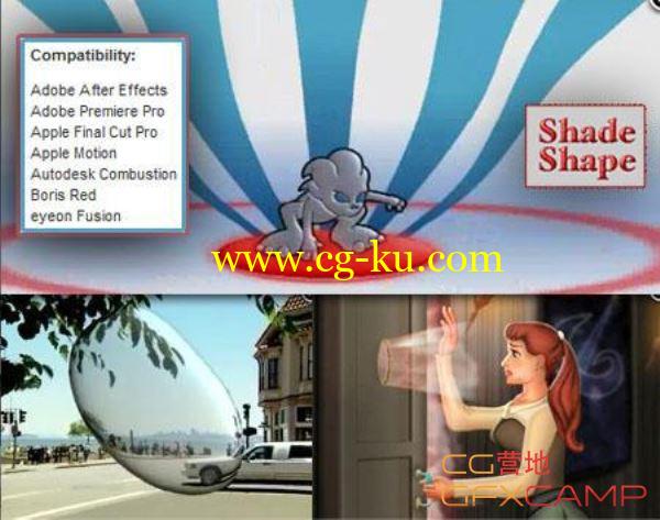 AE/Premiere 3D图形投影插件 REVisionFX Shade-Shape V4.2.1 Win/Mac 7.0/CS4/CS5/CS6/CC/CC2014/CC 2015的图片1