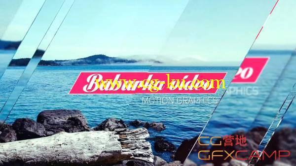 AE模板-玻璃折射分割时尚图片展示 VideoHive Clean Glass Slideshow的图片1