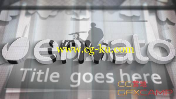 AE模板-背景图片刷动三维logo文字展示 VideoHive Stylized Logo Reveal的图片1