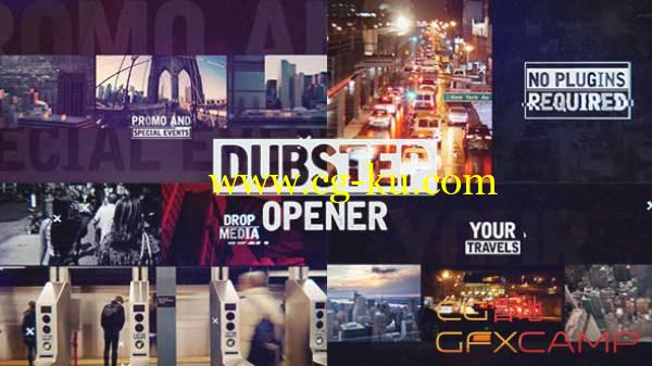 AE模板-电子乐时尚画面分割图片视频展示动感开场 VideoHive Dubstep Urban Opener的图片1