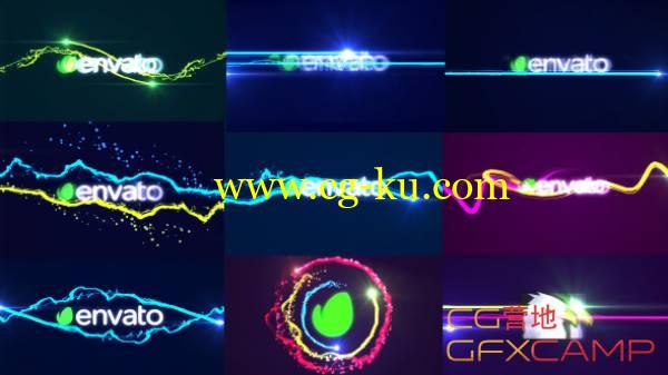 AE模板-粒子光线拖尾Logo文字展示 VideoHive Fast Logo Streaks Pack的图片1