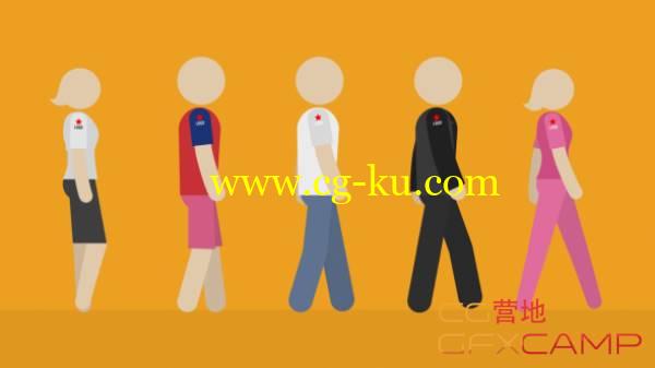 AE模板-可爱卡通人物角色模型走路MG动画 VideoHive Walk Cycle的图片1