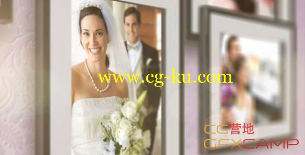 AE模板-欧式相框浪漫婚礼照片墙展示 VideoHive Pictures On The Wall的图片1