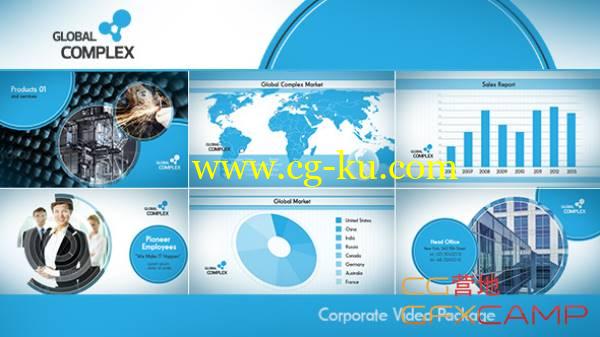 AE模板-圆圈简洁公司企业员工文化产品信息展示 VideoHive Clean Corporate的图片1