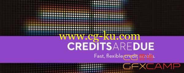 电影片尾字幕工作人员信息制作AE脚本 Aescripts Credits Are Due V1.0 + 使用教程的图片1