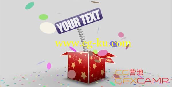 AE模板-礼物盒爆炸礼花弹出Logo文字 VideoHive Giftbox的图片1