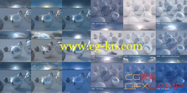 HDRI高动态天空贴图预设 3docean HDRI – Pack 001-005(hdr/exr/dng/jpg格式)的图片1