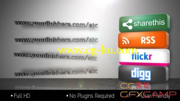 AE模板-社交网络个人网址宣传 VideoHive Get Social的图片1