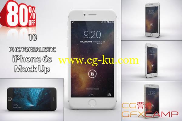 iPhone 6s Mock Up PSD模型平面素材的图片1