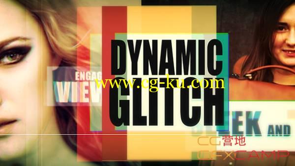 AE模板-时尚色彩分离信号损坏画面抖动分割 VideoHive Dynamic Glitch的图片1