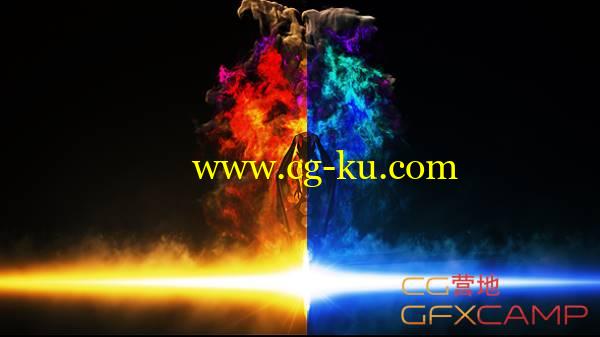AE模板-火龙挥动翅膀震撼游戏Logo展示 VideoHive Dragon Fire Logo Reveal的图片1
