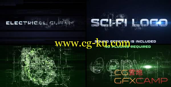 AE模板-高科技数字信息网络汇聚合成Logo文字 VideoHive Sci-Fi Electrical Glitch的图片1