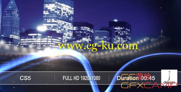 AE模板-粒子光线空间穿梭时尚风景照片展示 VideoHive Sky Line的图片1