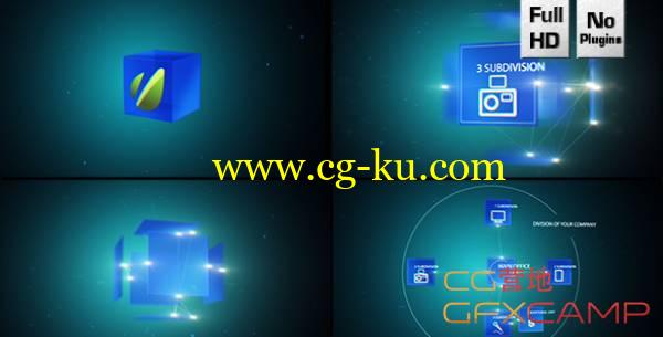 AE模板-立方体破碎公司商品APP连线展示 VideoHive Company Scheme - Motion Graphic Presentation的图片1
